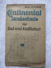 Continental Straßenkarte für Rad-und Kraftfahrer Karte 28 Leipzig aus 20. Jahren