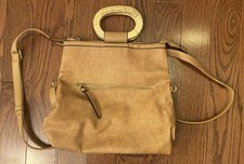 Convertible Handbag Shoulder Backpack Handles Pockets Faux Leather New