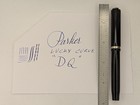 Parker DQ Striped Black Hard Rubber Fountain Pen 14k Soft Gold Nib Restored — photo 1