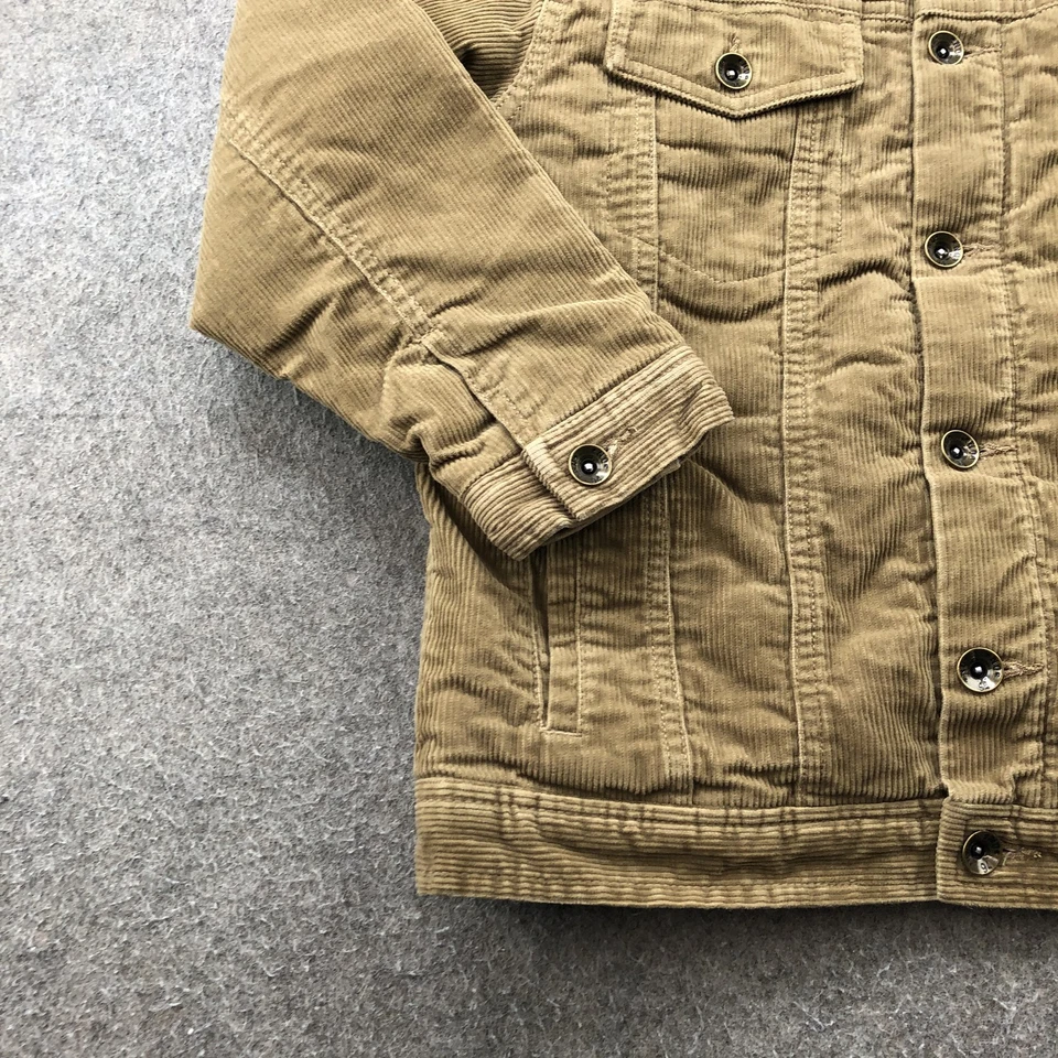 Antigua Chaqueta Azul Marino Para Hombres Mediana Marrón Pana Sherpa Forrada Ropa de Trabajo Abrigo Excedente Foto 2 de 4