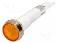 230VAC flach Öffng: Ø10mm Kontrollleuchte: mit Neonleuchte