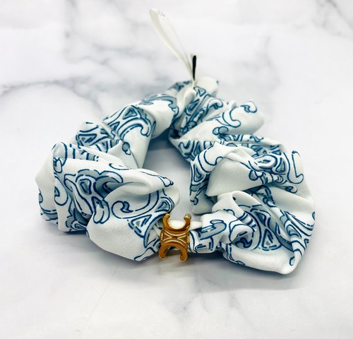 CELINE Silk Monogram Hair Scrunchy - Pre owned / MC6115