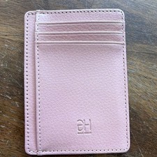 Minimalist Pink Faux Leather Women's ID and Document Holder