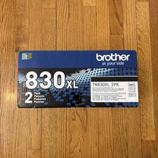 NEW SEALED 2-Pack Brother TN830XL Black Toner Genuine High Yield 3000 Pages