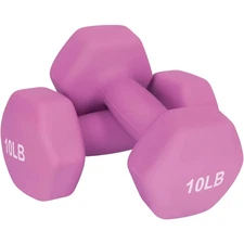 FUXION Neoprene Dumbbell Hand Weights, Sets of 2 Hexagon Non-Slip Weights
