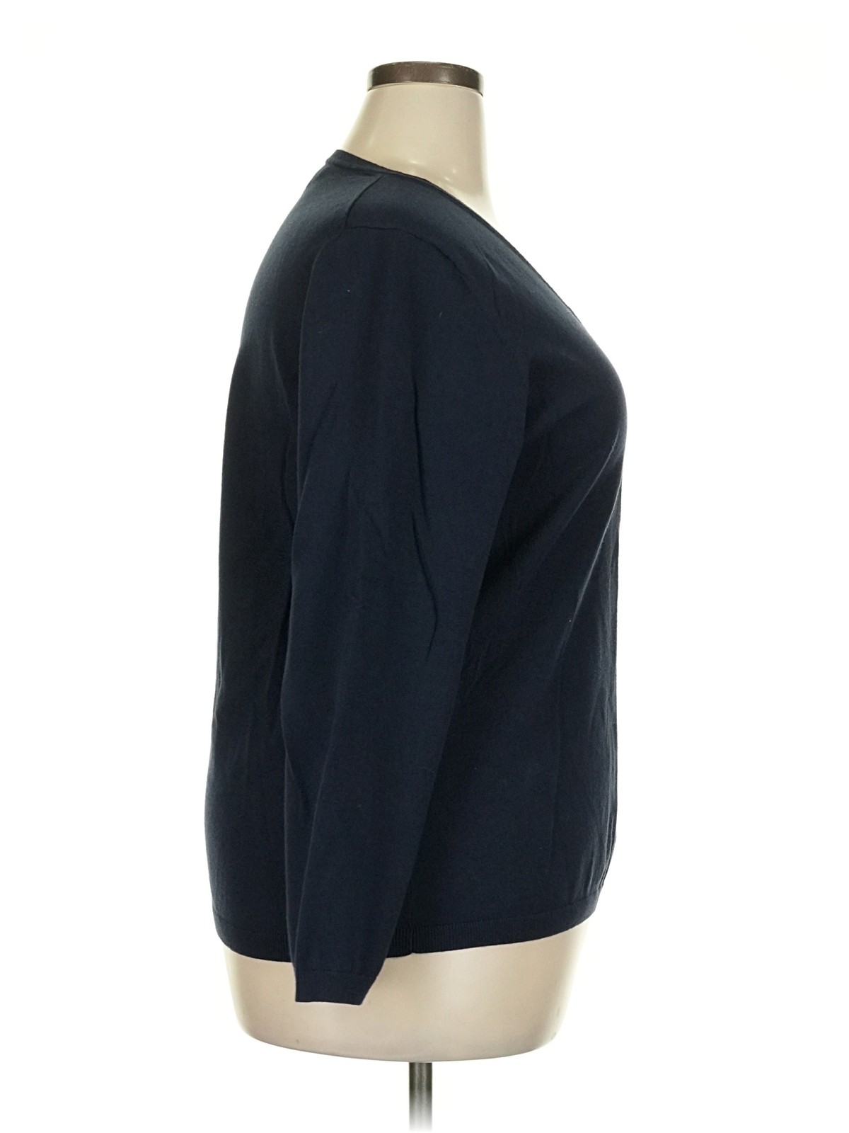 Tommy Hilfiger Women Black 3/4 Sleeve Top XXL thumbnail 3