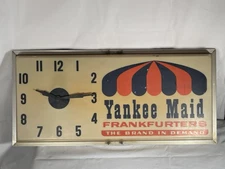 Vintage 1950s YANKEE MAID Frankfurters Hot Dogs Sign