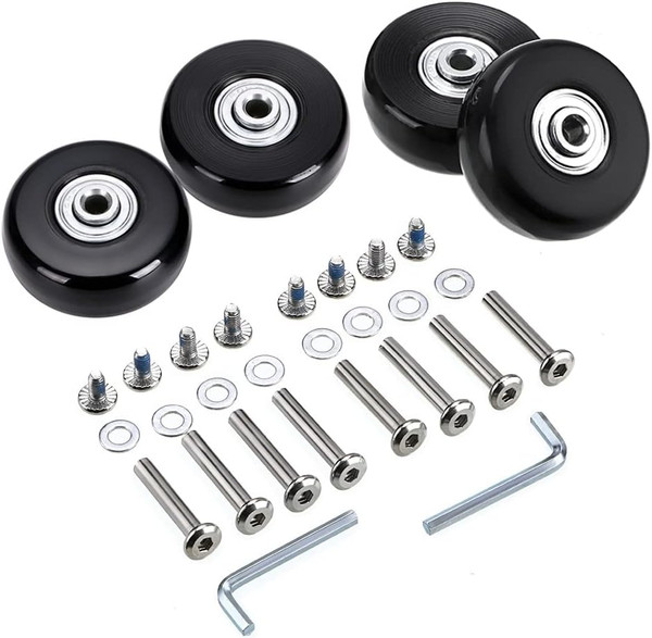 Sumnacon 4 StüCk 43 X 18 Mm GepäCk-ErsatzräDer, Gummi-Lenkrollen, Lager, Reparat-image