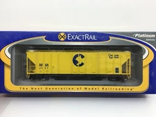 HO Exactrail Chessie System P-S 4427 Cu Ft 3-Bay Covered Hopper WM #4662