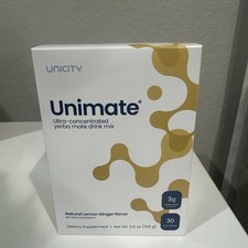 Unicity Unimate Lemon Ginger Box of 30 Sachets - Exp 08/2027