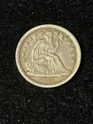 1838 seated liberty dime Xf+