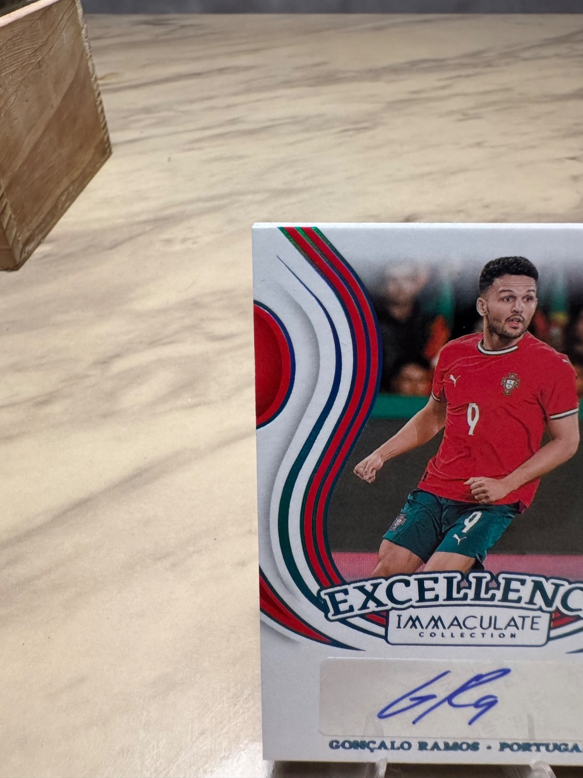 2024-25 Gonçalo Ramos Panini Immaculate Excellence 1/1 Auto Portugal view 2