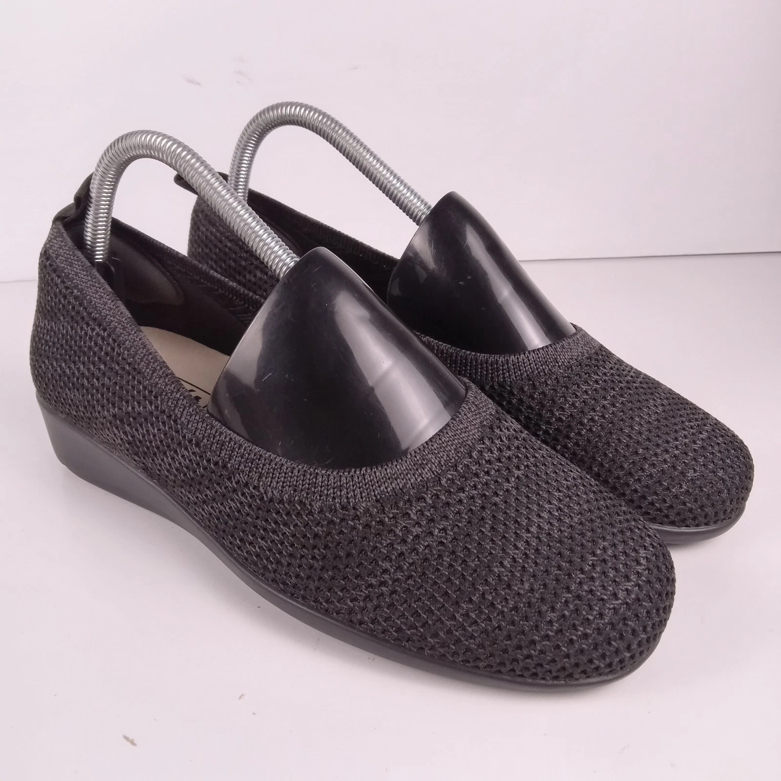 Propet Yen Shoes Womens 8.5 Black Casual Knit Slip-On Comfort Stretch Travel