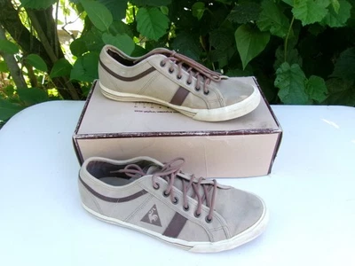 Chaussures Baskets toile beige Le coq sportif à lacets 39 - Photo 1/4