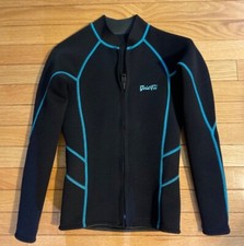 GoldFin Wetsuit Top Womens, 2mm Wetsuit Jacket Long Sleeve Neoprene, Diving, XS