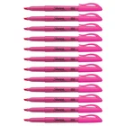 Sharpie Pocket Style Highlighter, Chisel Tip, Fluorescent Pink, 12-Count