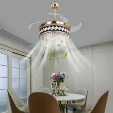 42In Ceiling Fan With  Lights, Remot, Led Light 6 Gears 3000k-4500k-6000k Color