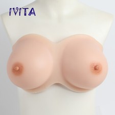 IVITA F Cup Silicone Breast Forms Breastplates Crossdresser Fake Silicone Boobs