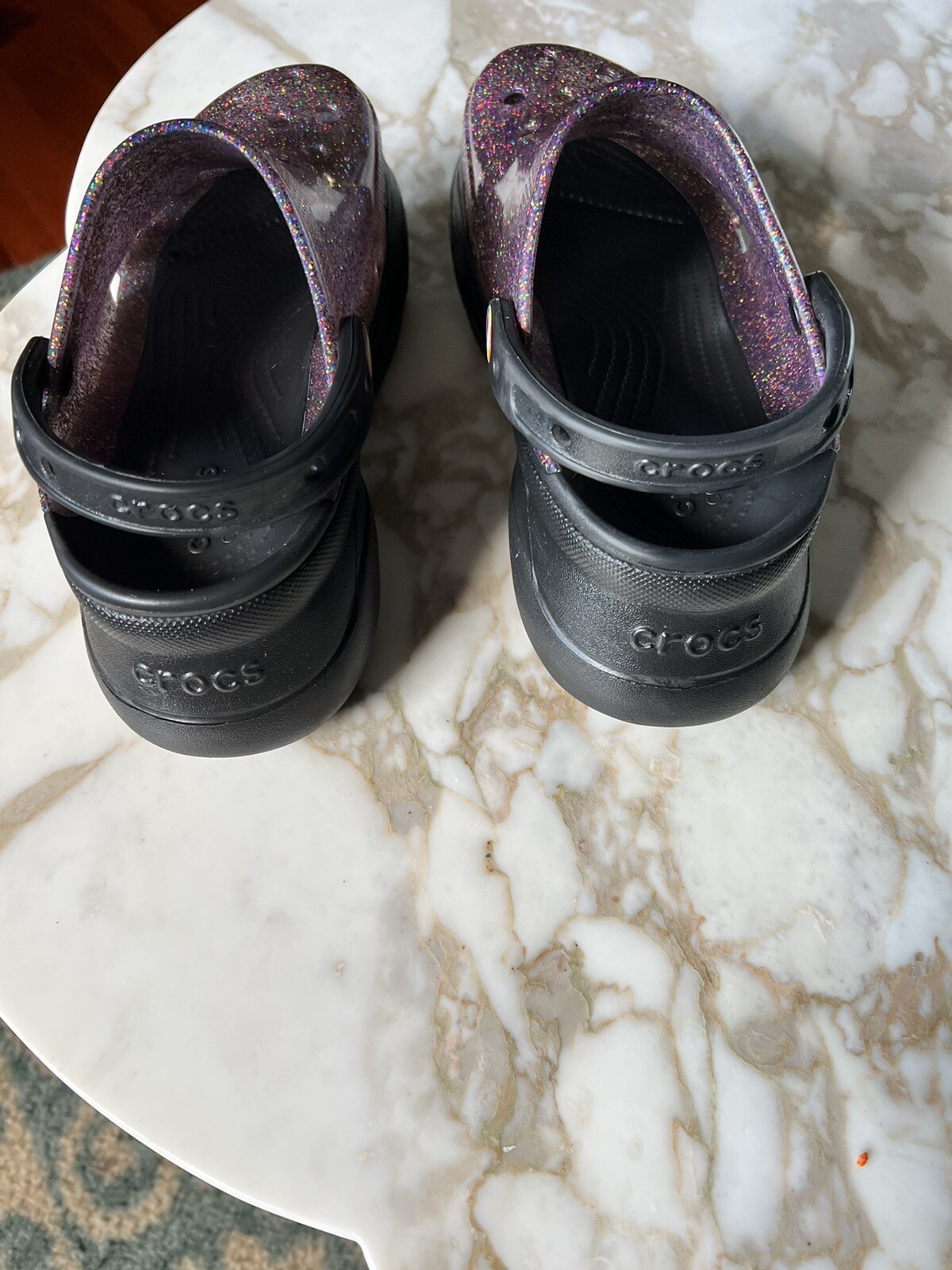 Crocs Classic Translucent Glitter Bae Platform Clogs … Gem