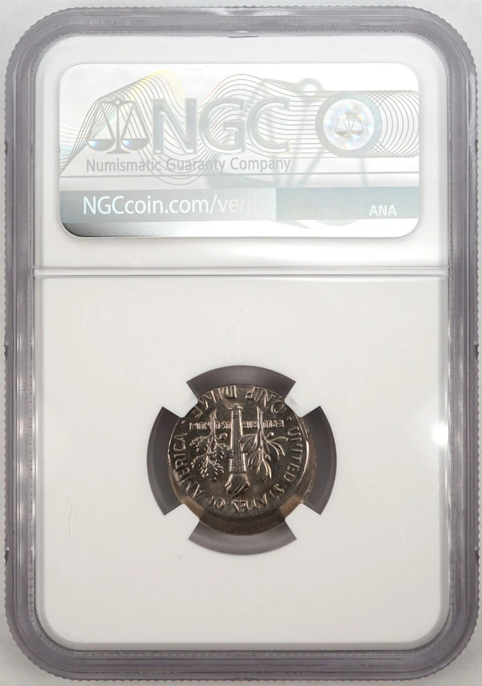 1978 10c Dime Struck 20% Off Center Mint Error NICE COIN NGC MS63 - Image 2 of 2