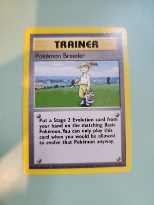 Pokémon Breeder - 76/102 - Base Set - Pokémon Card - Trainer ...