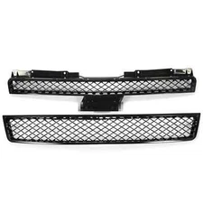 For 07-14 Chevy Tahoe/Suburban/Avalanche Mesh Front Bumper Grille Grill Black