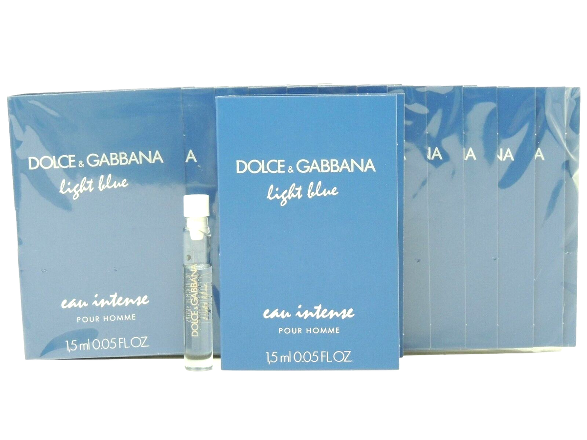 D&G DOLCE & GABBANA LIGHT BLUE EAU INTENSE MEN 1.5ml .05oz x 12