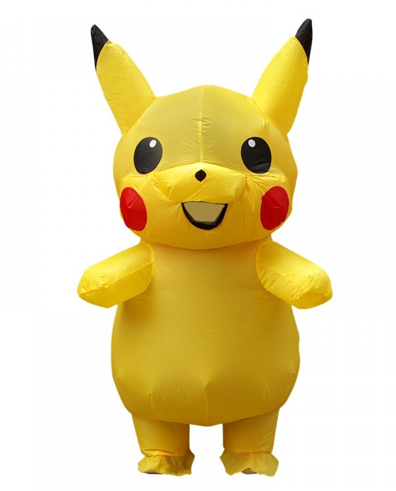 Disfraz inflable de dibujos animados de ratón amarillo para adultos Videojuegos Vestido elegante