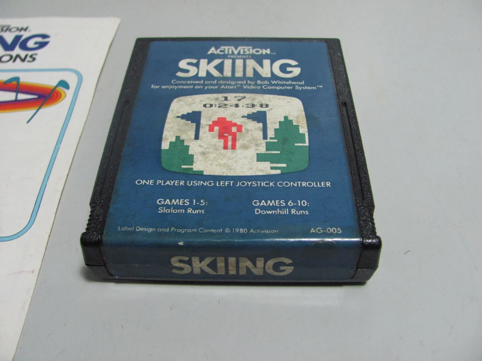 Skiing With Manual For Atari 2600 Great Game Fully Tested & Working - Image 2 of 4