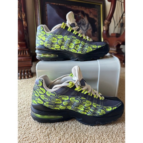 Nike Air Max 95 verde fluo e grigio sneakers scarpe da ginnastica giovani taglia 6,5 anni - Foto 10 di 10