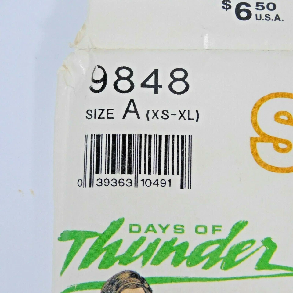 Simplicity 9848 Unisex Pants Shirt Jacket Sewing Pattern XS-XL Days of Thunder - Image 4 of 4