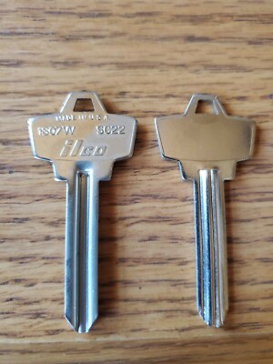 Lot of 2 key blank SCH2, SC22, 707W, 1307W, SLG-2 SHE14S 35-20  Locksmith K623