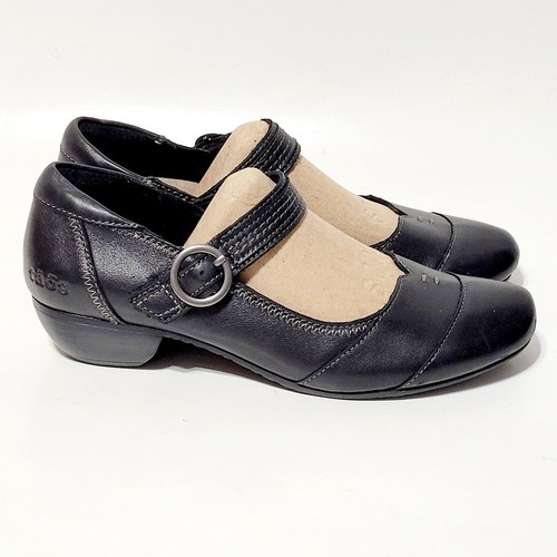 Taos Virtue Vir-13336A Slip On Mary Jane Black Leather Comfort Shoes Wm 38EU 7US - Picture 3 of 21