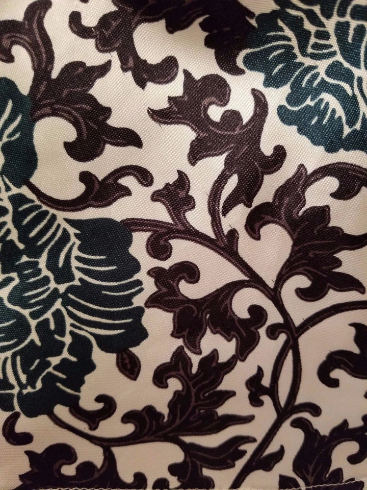 Camisa Top Blusa Apostrophe Mujer Talla XL X Grande 18 Verde Negro Blanco Floral Foto 4 de 4