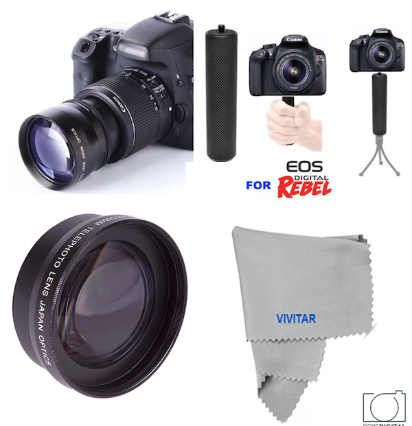 SPORTS ACTION TELEPHOTO LENS + SPORTS GRIP FOR CANON EOS T5 T6 T7 SL1 SL2 T3 T4 eBay