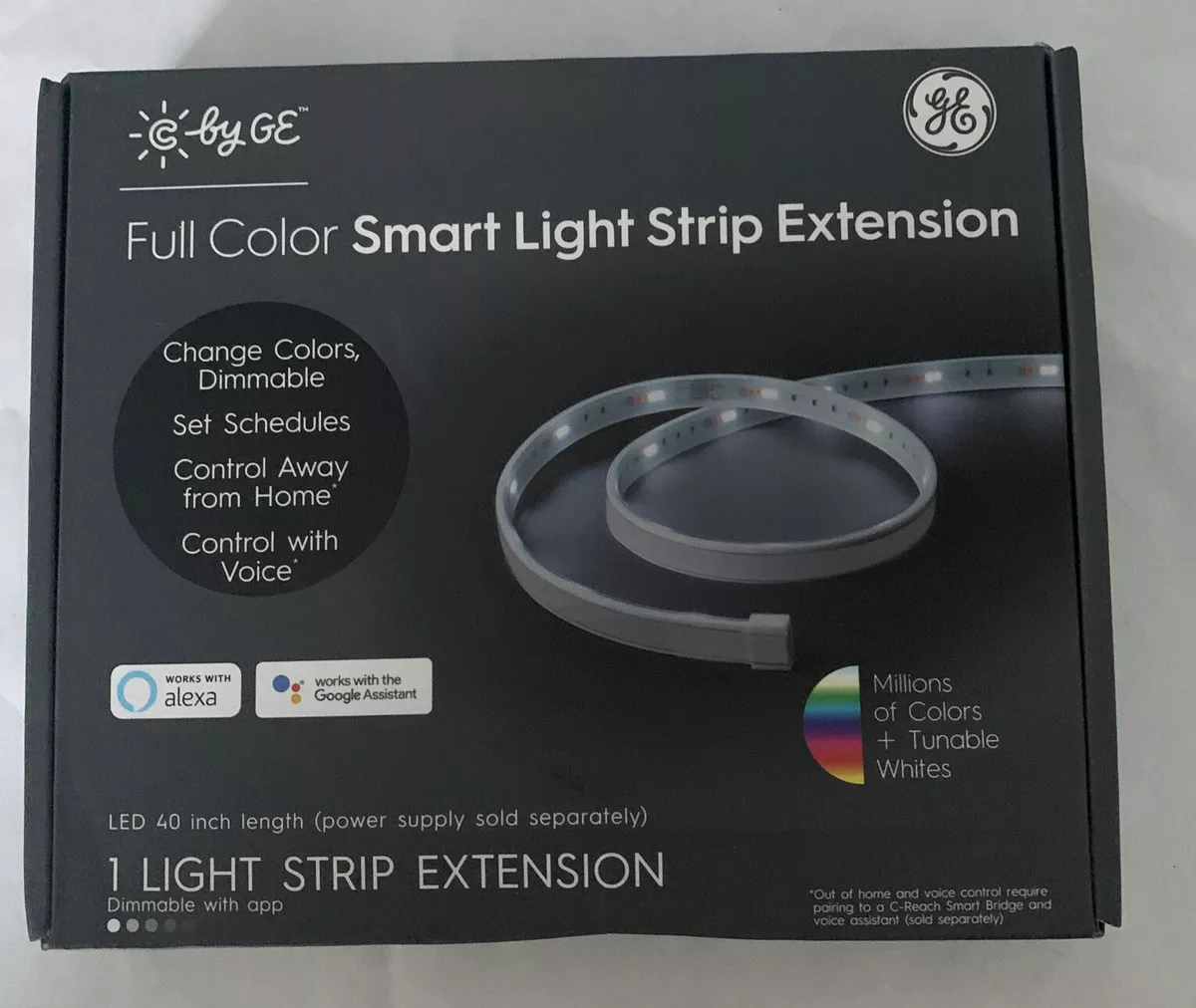 C by GE LED Strip Lights Extension 40 inch Smart LED Strip Light Extension Re