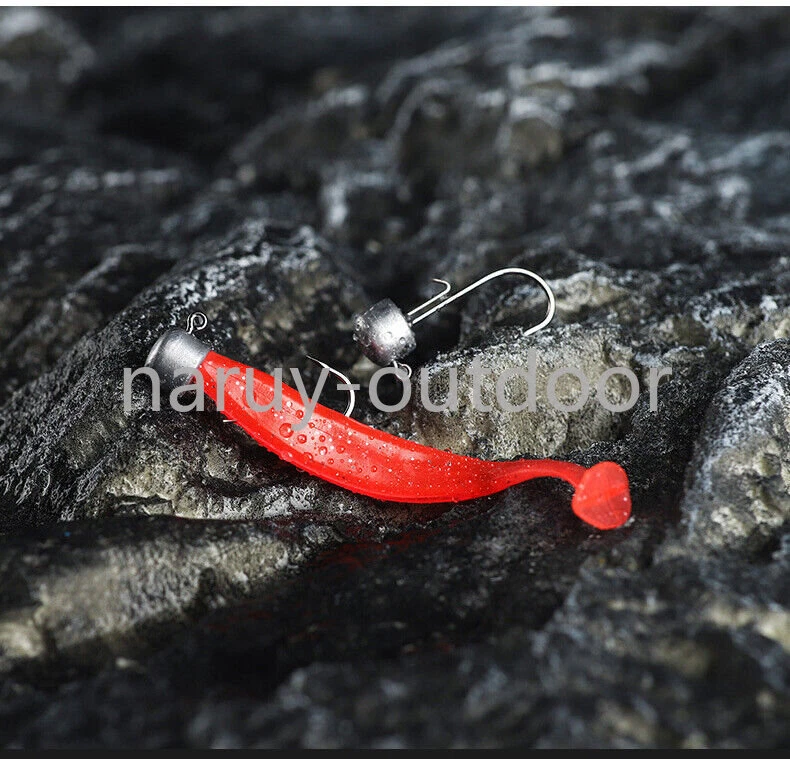 25 pezzi Ned Rig Jig Heads senza erbacce non verniciato basso crappie trota worm hook - Immagine 3 di 4