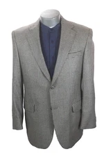 brown cream houndstooth Austin Reed Cashmere blazer jacket sport suit coat 40 R