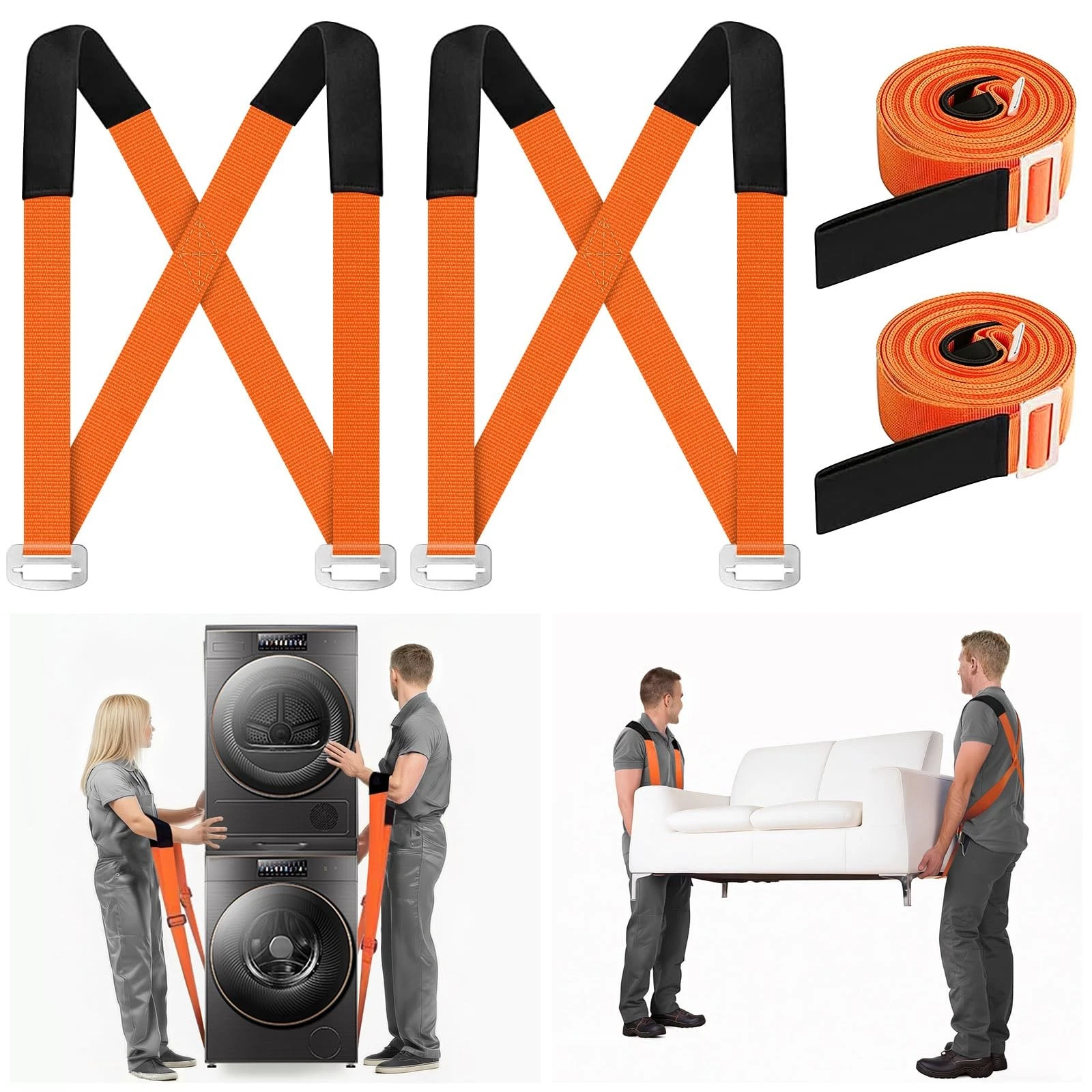 Shoulder Dolly Moving Straps, 2-Person Lifting and Moving System with Thicken... - Picture 1 of 9