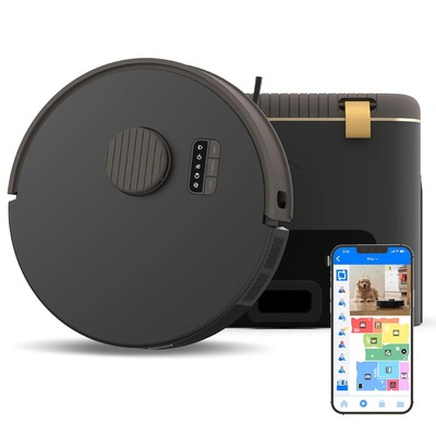 bObsweep Dustin Self-Emptying Robot Vacuum and Mop with 100-Day Dock