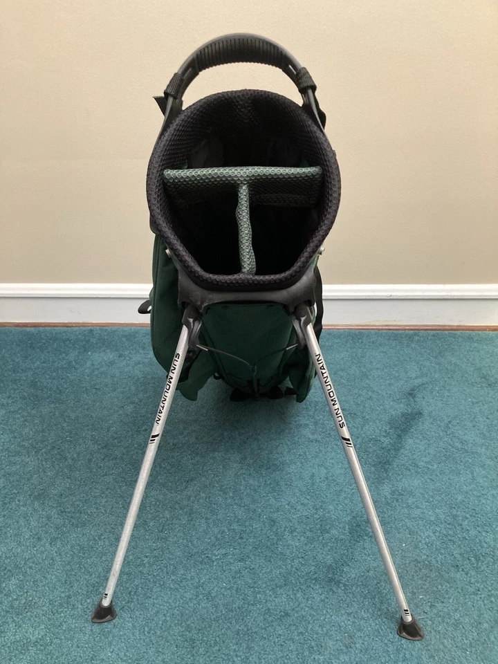 Bolsa de transporte con soporte de golf Sun Mountain doble correa verde 3 vías superior lona Foto 3 de 4