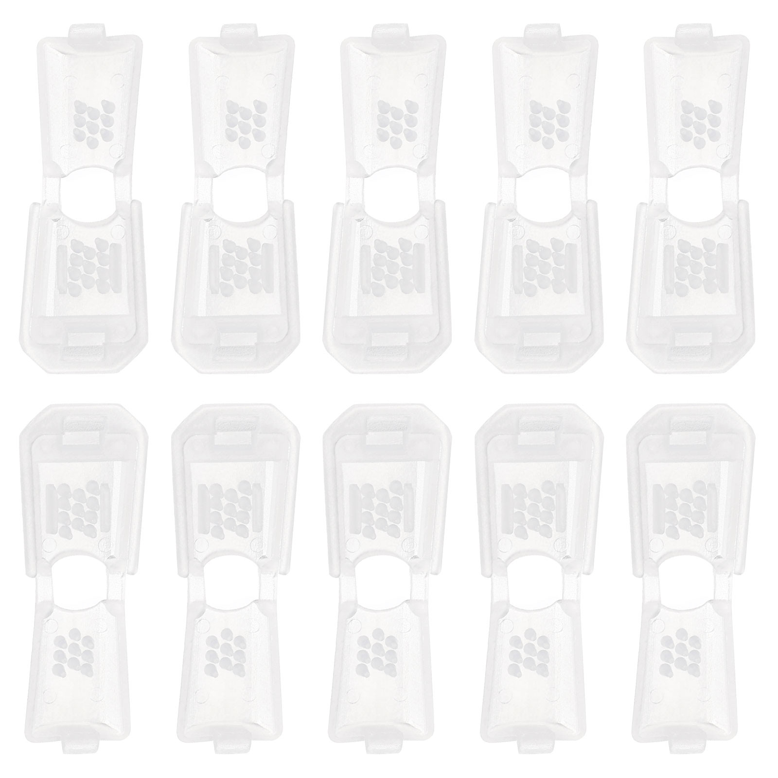 APL Punte terminali per cavi 19 mm x 13 mm (LxW) confezione da 10 clip terminali per lacci scarpe in nylon trasparenti