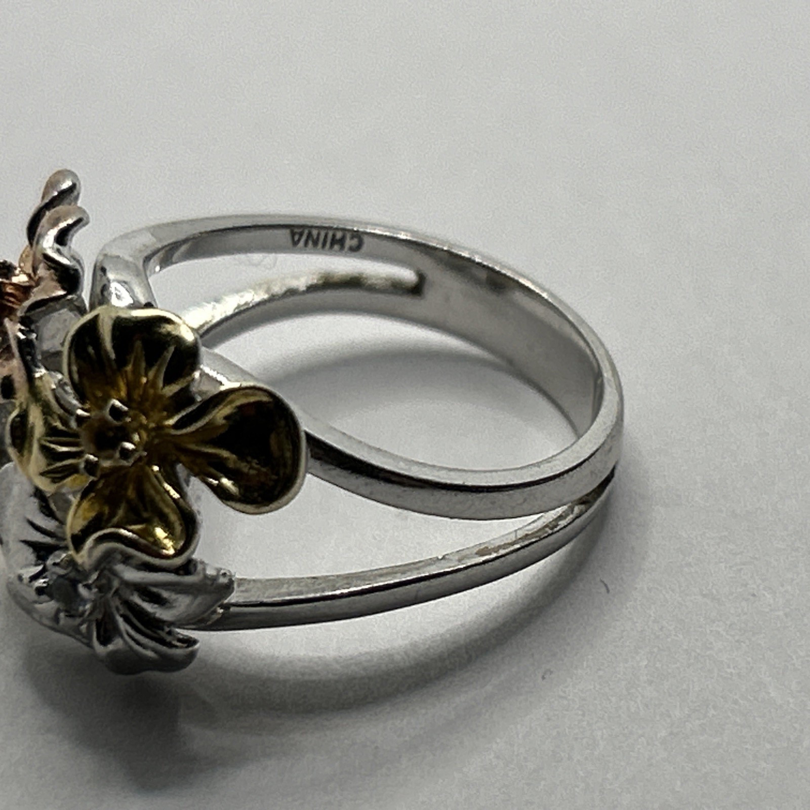 Solid 925 Sterling Silver different colored Flowe… - image 5