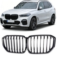 NIEREN GRILL ZIERGITTER PASSEND FÜR BMW X5 G05 F95 EINZELSTEG GLÄZEND SCHWARZ