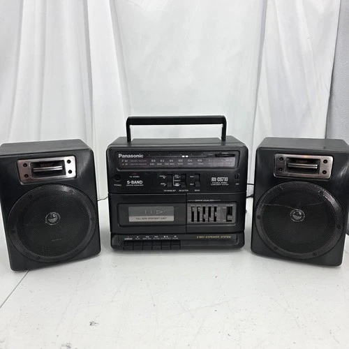 Panasonic RX-CS710 Boom Box 5 Band EQ AM FM Cassette Portable Stereo Tested