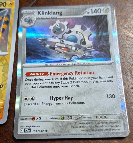 Pokémon TCG Stellar Crown Klinklang 101/142 Holo & Electabuzz 046/142 EN