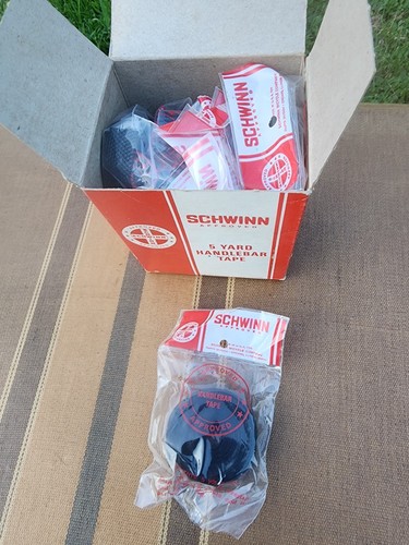 NOS SCHWINN DEALER HANDLEBAR TAPE BLACK FULL BOX STINGRAY KRATE ETC. - Picture 2 of 10