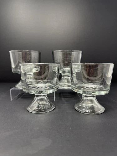 Set of 4 Vintage Anchor Hocking Mini Trifle Dessert Sherbet Dishes