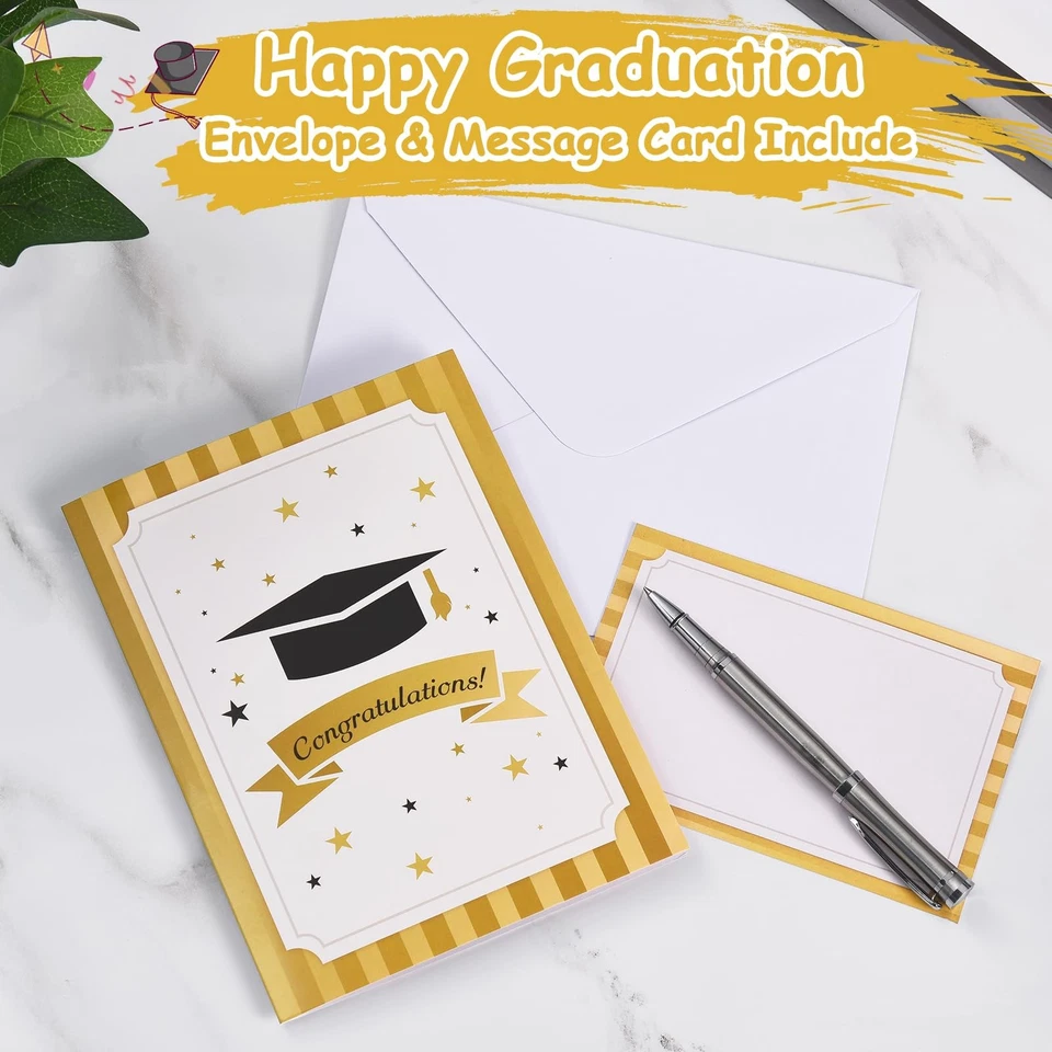 Tarjetas de graduación, tarjeta de felicitación emergente grado 2025 con luces y música... Foto 4 de 4