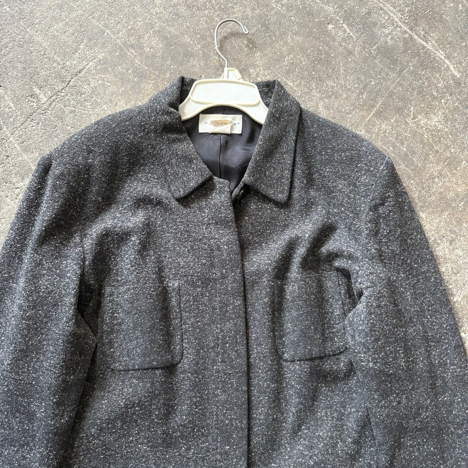 Chaqueta Paradox Mujer L Gris Ligera Chaqueta Preppy Manga Larga Cremallera Completa Foto 2 de 4